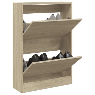 vidaXL Παπουτσοθήκη Sonoma Δρυς 60x21x87,5cm από Επεξεργασμένο Ξύλο