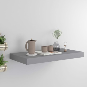 vidaXL Ράφι Τοίχου Γκρι 50x23x3,8cm MDF 1 τεμ.