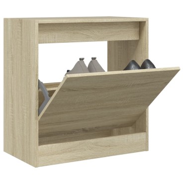vidaXL Παπουτσοθήκη Sonoma Δρυς 60x34x63,5cm από Επεξεργασμένο Ξύλο