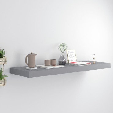 vidaXL Ράφι Τοίχου Γκρι 80x23,5x3,8cm MDF 1 τεμ.