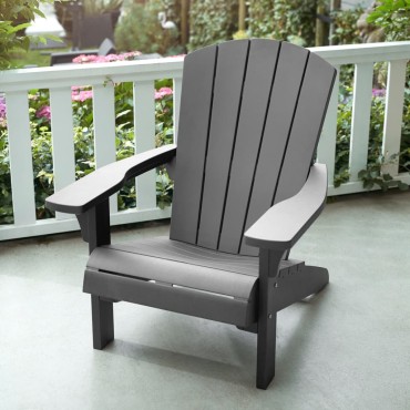 Keter Καρέκλα Adirondack Troy Χρώμα Γκρι 81x91x94cm 1 τεμ.