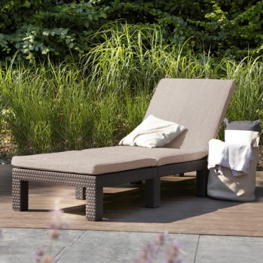 Keter Ξαπλώστρα με Μαξιλάρι Daytona Καφέ 195x65x25,5cm