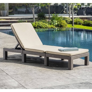Keter Ξαπλώστρα με Μαξιλάρι Daytona Cappuccino 195x65x25,5cm