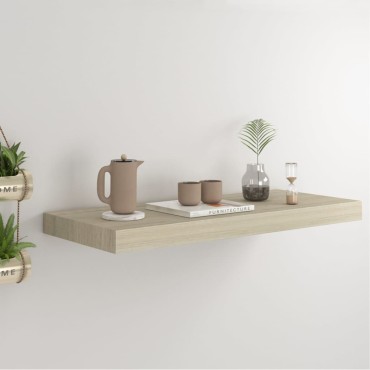vidaXL Ράφι Τοίχου Χρώμα Δρυός 60x23,5x3,8cm MDF 1 τεμ.