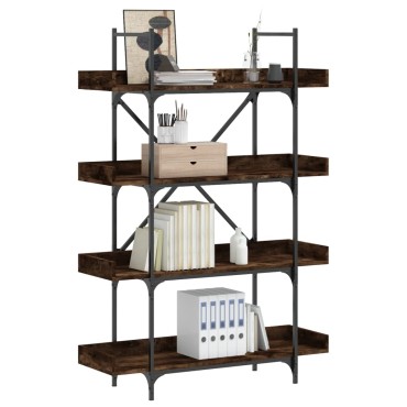 vidaXL Βιβλιοθήκη 4 Επιπέδων Καπν. Δρυς 100x33x145,5cm Επεξεργ. Ξύλο 1 τεμ.
