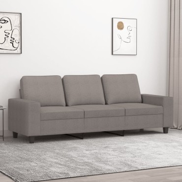 vidaXL Καναπές Τριθέσιος Taupe Υφασμάτινος 214x77x80cm 1 τεμ.