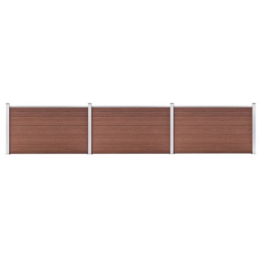 vidaXL Πάνελ Περίφραξης Καφέ 526x106cm από WPC