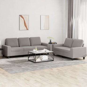vidaXL Σετ Καναπέ 2 τεμ. Taupe Υφασμάτινο 154x77x80cm  Διθέσιος Τριθέσιος