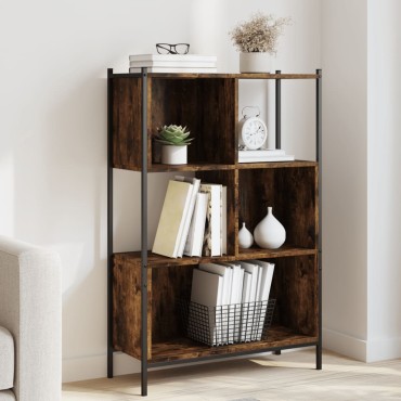 vidaXL Βιβλιοθήκη Καπνιστή Δρυς 72x28x109cm από Επεξεργασμένο Ξύλο 1 τεμ.