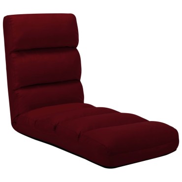 vidaXL Καρέκλα Δαπέδου Πτυσσόμενη Μπορντό από Συνθετικό Δέρμα 175x56x20cm 1 τεμ.