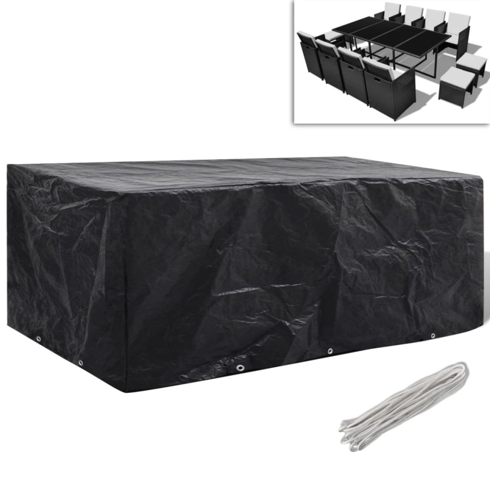 vidaXL Κάλυμμα Επίπλων Κήπου με 8 Κρίκους 229x113x73cm 1 τεμ.