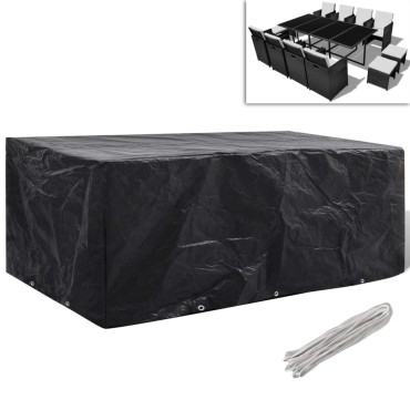 vidaXL Κάλυμμα Επίπλων Κήπου με 8 Κρίκους 229x113x73cm 1 τεμ.