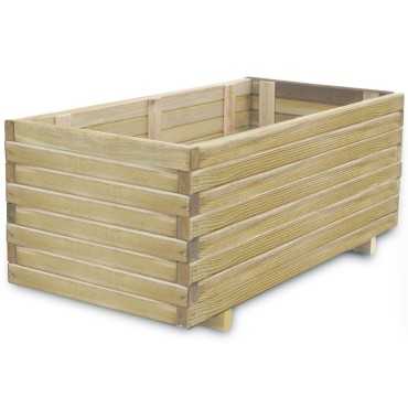 vidaXL Ζαρντινιέρα Υπερυψωμένη Ορθογώνια 100 x 50 x 40 εκ. Ξύλινη