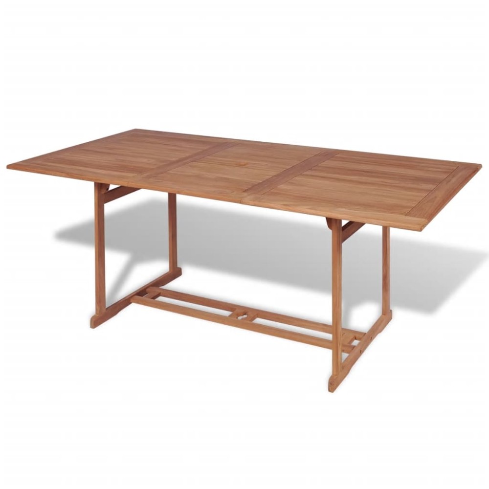 vidaXL Τραπέζι Κήπου 180x90x75cm από Μασίφ Ξύλο Teak 1 τεμ.