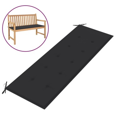 vidaXL Μαξιλάρι Πάγκου Κήπου Ανθρακί 150x50x3cm Ύφασμα Oxford