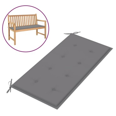 vidaXL Μαξιλάρι Πάγκου Κήπου Γκρι 100x50x4cm Ύφασμα Oxford