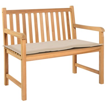 vidaXL Μαξιλάρι Πάγκου Κήπου Κρεμ 100x50x4cm Ύφασμα Oxford