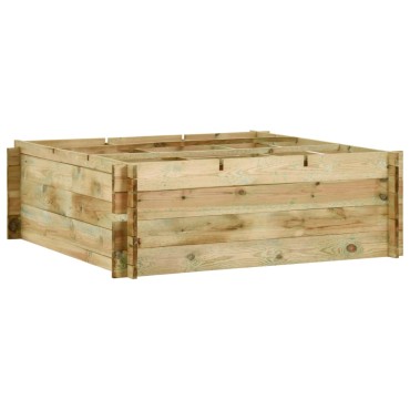 vidaXL Μποστάνι Λαχανόκηπου 120 x 120 x 40 εκ. Εμποτισμένο Ξύλο Πεύκου