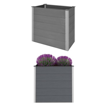 vidaXL Ζαρντινιέρα Υπερυψωμένη Γκρι 100 x 50 x 91 εκ. από WPC