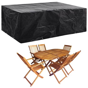 vidaXL Κάλυμμα Επίπλων Κήπου με 8 Κρίκους 242x162x100cm 1 τεμ.