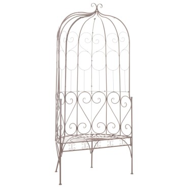 vidaXL Παγκάκι Κήπου Αντικέ Καφέ Σιδερένιο 95x54x200cm 1 τεμ.