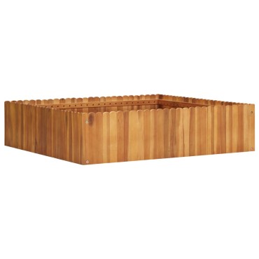 vidaXL Ζαρντινιέρα Υπερυψωμένη 100 x 100 x 25 εκ. Μασίφ Ξύλο Ακακίας