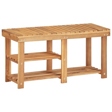 vidaXL Παπουτσοθήκη 90x32x46cm από Μασίφ Ξύλο Ακακίας