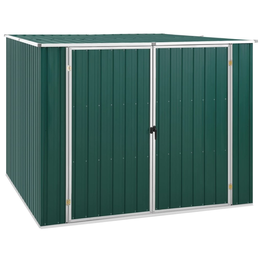vidaXL Αποθήκη Κήπου Πράσινη 195x198x159 εκ. από Γαλβανισμένο Ατσάλι