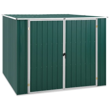 vidaXL Αποθήκη Κήπου Πράσινη 195x198x159 εκ. από Γαλβανισμένο Ατσάλι