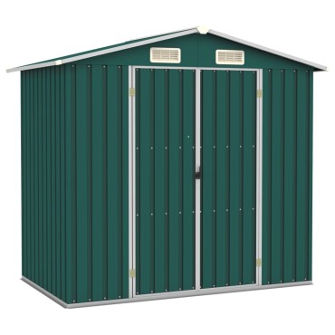vidaXL Αποθήκη Κήπου Πράσινη 205 x 129 x 183 εκ. Γαλβανισμένο Ατσάλι