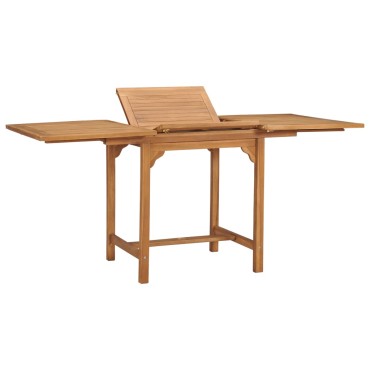 vidaXL Τραπέζι Κήπου Επεκτεινόμενο (110-160)x80x75cm Μασίφ Ξύλο Teak 1 τεμ.