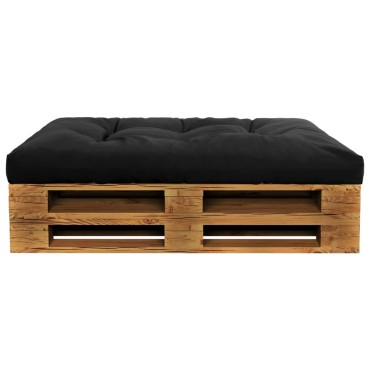 vidaXL Μαξιλάρι Παλέτας Μαύρο 120x80x12cm Υφασμάτινο