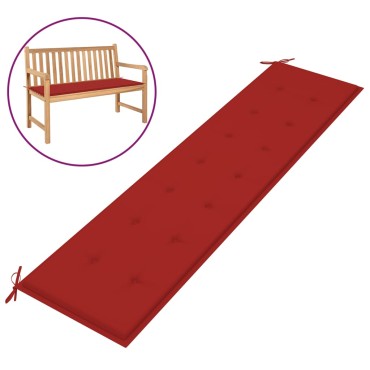 vidaXL Μαξιλάρι Πάγκου Κήπου Κόκκινο 200x50x4cm Ύφασμα Oxford