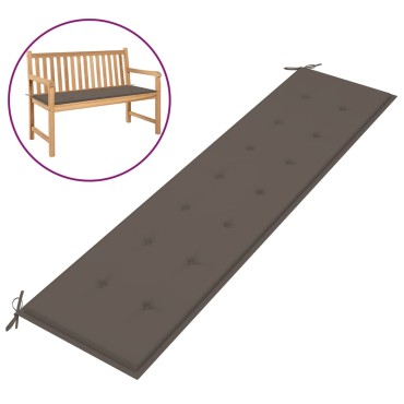 vidaXL Μαξιλάρι Πάγκου Κήπου Taupe 200x50x4cm Ύφασμα Oxford