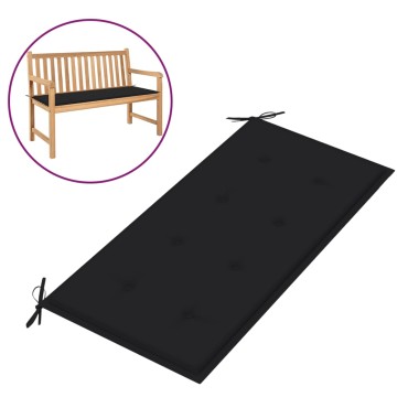 vidaXL Μαξιλάρι Πάγκου Κήπου Μαύρο 100x50x4cm Ύφασμα Oxford