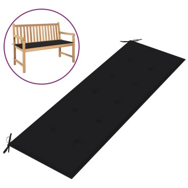 vidaXL Μαξιλάρι Πάγκου Κήπου Μαύρο 150x50x4cm Ύφασμα Oxford