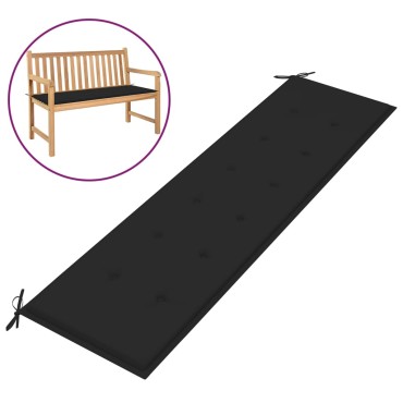 vidaXL Μαξιλάρι Πάγκου Κήπου Μαύρο 180x50x4cm Ύφασμα Oxford