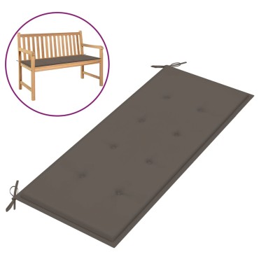 vidaXL Μαξιλάρι Πάγκου Κήπου Taupe 120x50x4cm Ύφασμα Oxford
