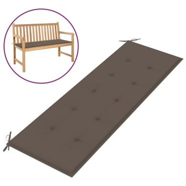 vidaXL Μαξιλάρι Πάγκου Κήπου Taupe 150x50x4cm Ύφασμα Oxford