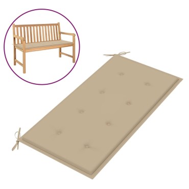 vidaXL Μαξιλάρι Πάγκου Κήπου Μπεζ 100x50x4cm Ύφασμα Oxford