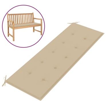 vidaXL Μαξιλάρι Πάγκου Κήπου Μπεζ 150x50x4cm Ύφασμα Oxford