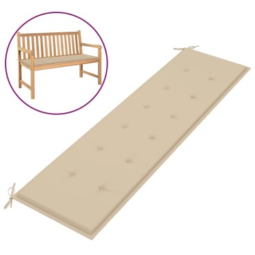 vidaXL Μαξιλάρι Πάγκου Κήπου Μπεζ 180x50x3cm Ύφασμα Oxford