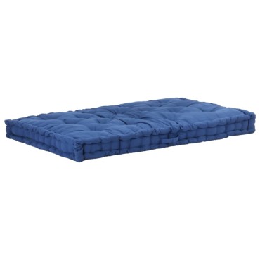 vidaXL Μαξιλάρα Δαπέδου / Παλέτας Γαλάζια 120x80x10cm Βαμβακερή