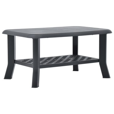 vidaXL Τραπεζάκι Σαλονιού Ανθρακί 90x60x46cm Πλαστικό 1 τεμ.