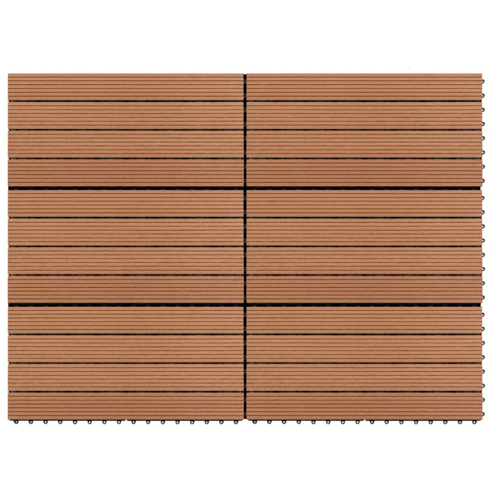 vidaXL Πλακάκια 6 τεμ. Καφέ 1 μ² / 60 x 30 εκ. από WPC