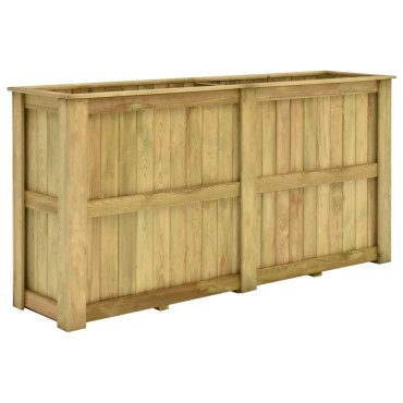 vidaXL Υπερυψωμένη Γλάστρα 196 x 50 x 100 εκ. Εμποτισμένο Ξύλο Πεύκου