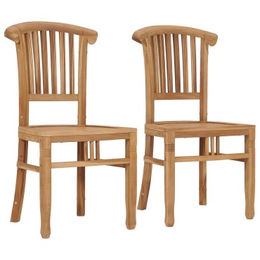 vidaXL Καρέκλες Κήπου 2 τεμ. από Μασίφ Ξύλο Teak 48x44cm