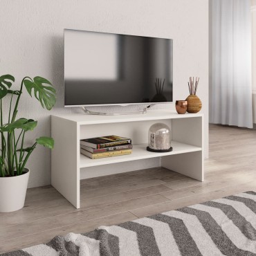 vidaXL Έπιπλο Τηλεόρασης Λευκό 80x40x40cm από Επεξ. Ξύλο