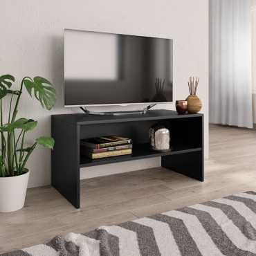 vidaXL Έπιπλο Τηλεόρασης Μαύρο 80x40x40cm από Επεξ. Ξύλο