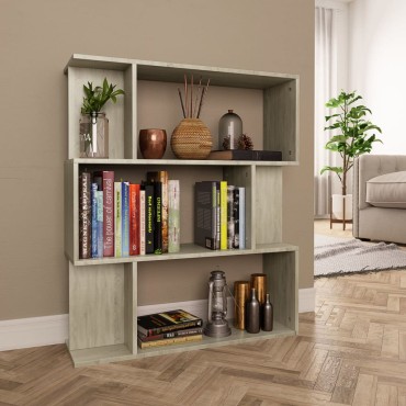 vidaXL Βιβλιοθήκη/Διαχωριστικό Sonoma Δρυς 80x24x96cm Επεξ. Ξύλο 1 τεμ.